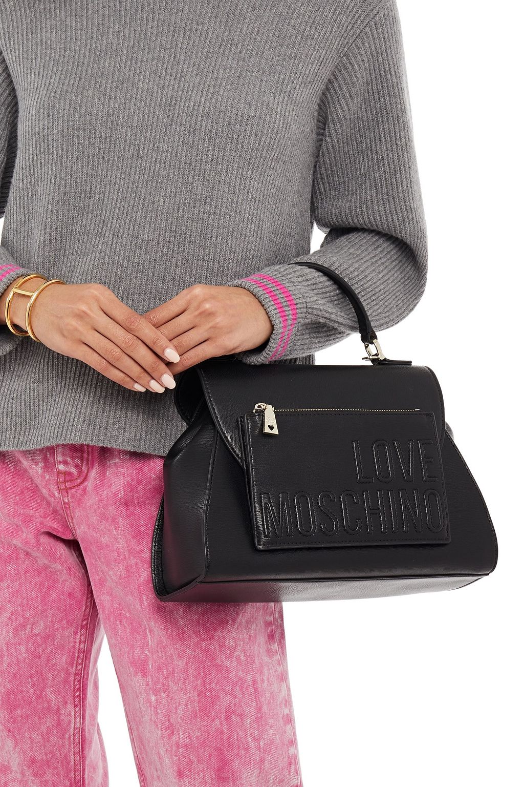 LOVE MOSCHINO Logo-embossed faux leather tote