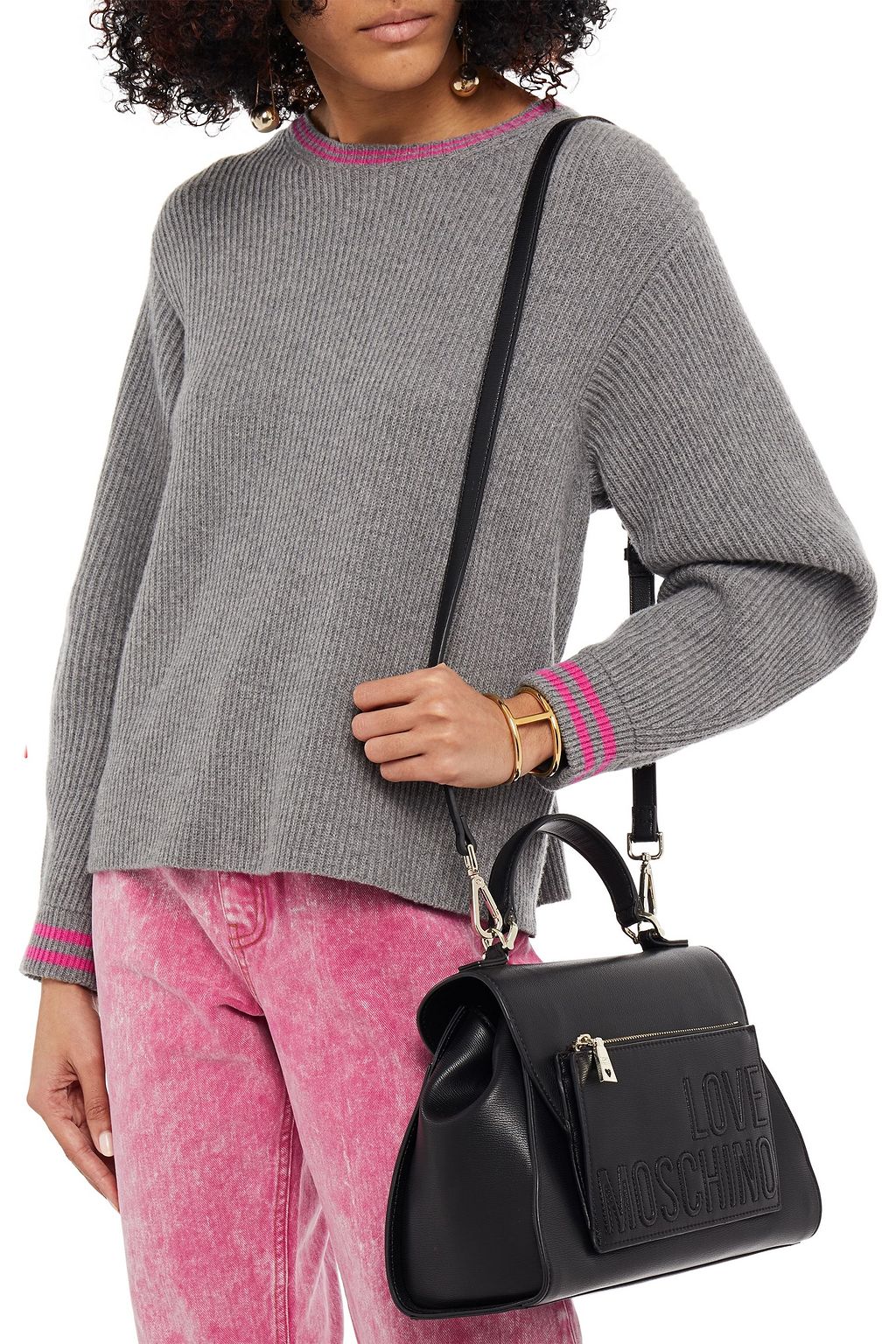 LOVE MOSCHINO Logo-embossed faux leather tote