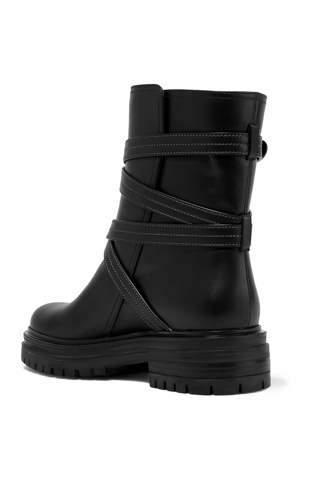 GIANVITO ROSSI Buckled leather ankle boots