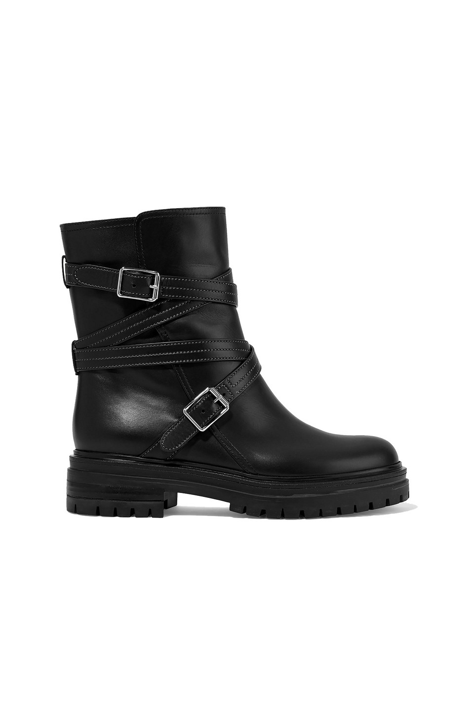 Gianvito Rossi Woman Buckled Leather Ankle Boots Black Size 35