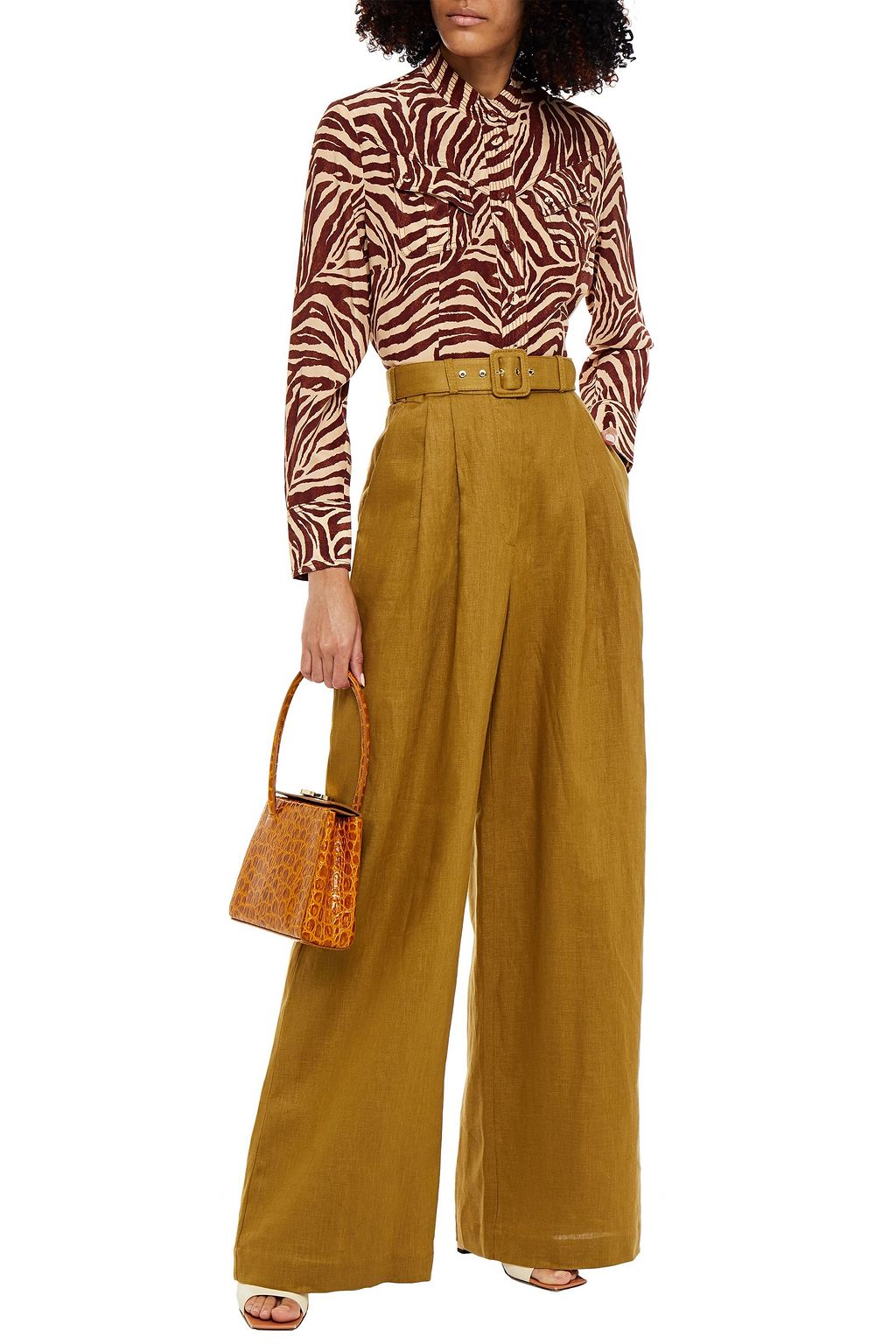 ZIMMERMANN Polka-dot silk crepe de chine shirt
