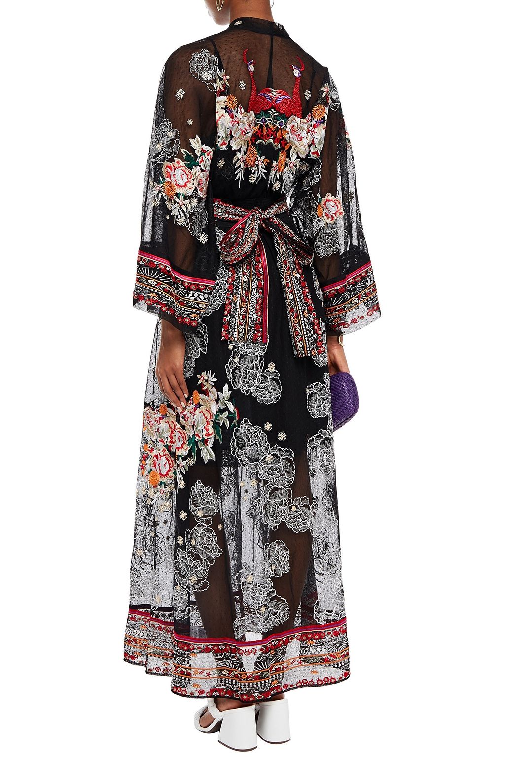 CAMILLA Embroidered point d'esprit kaftan