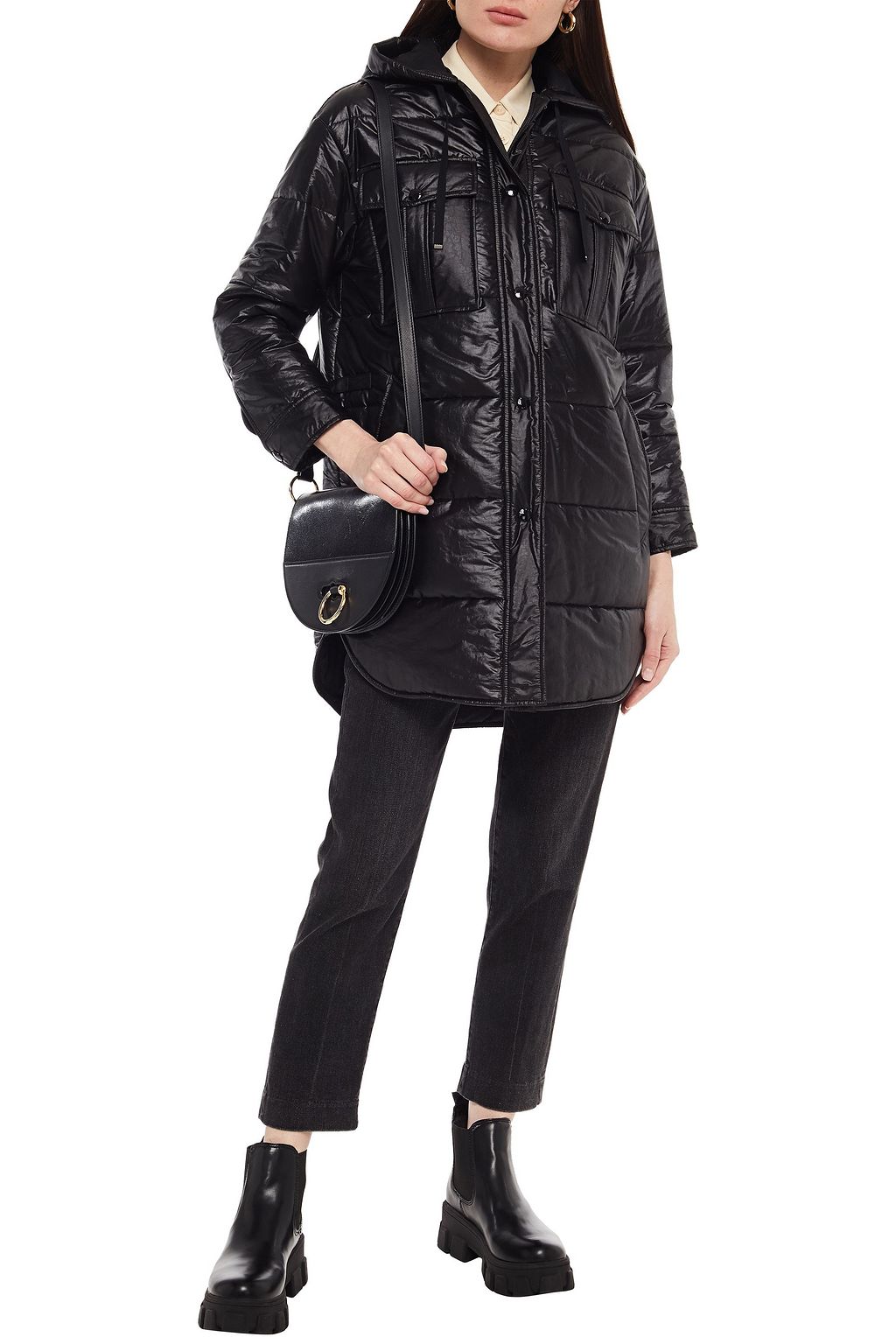 RAG & BONE Quilted shell hooded coat