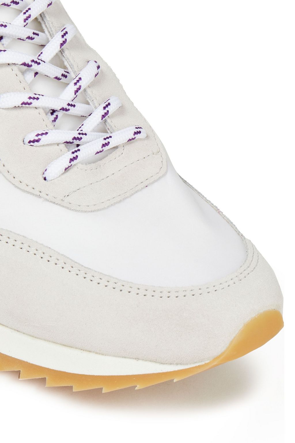 CLAUDIE PIERLOT Abigail paneled shell and suede sneakers