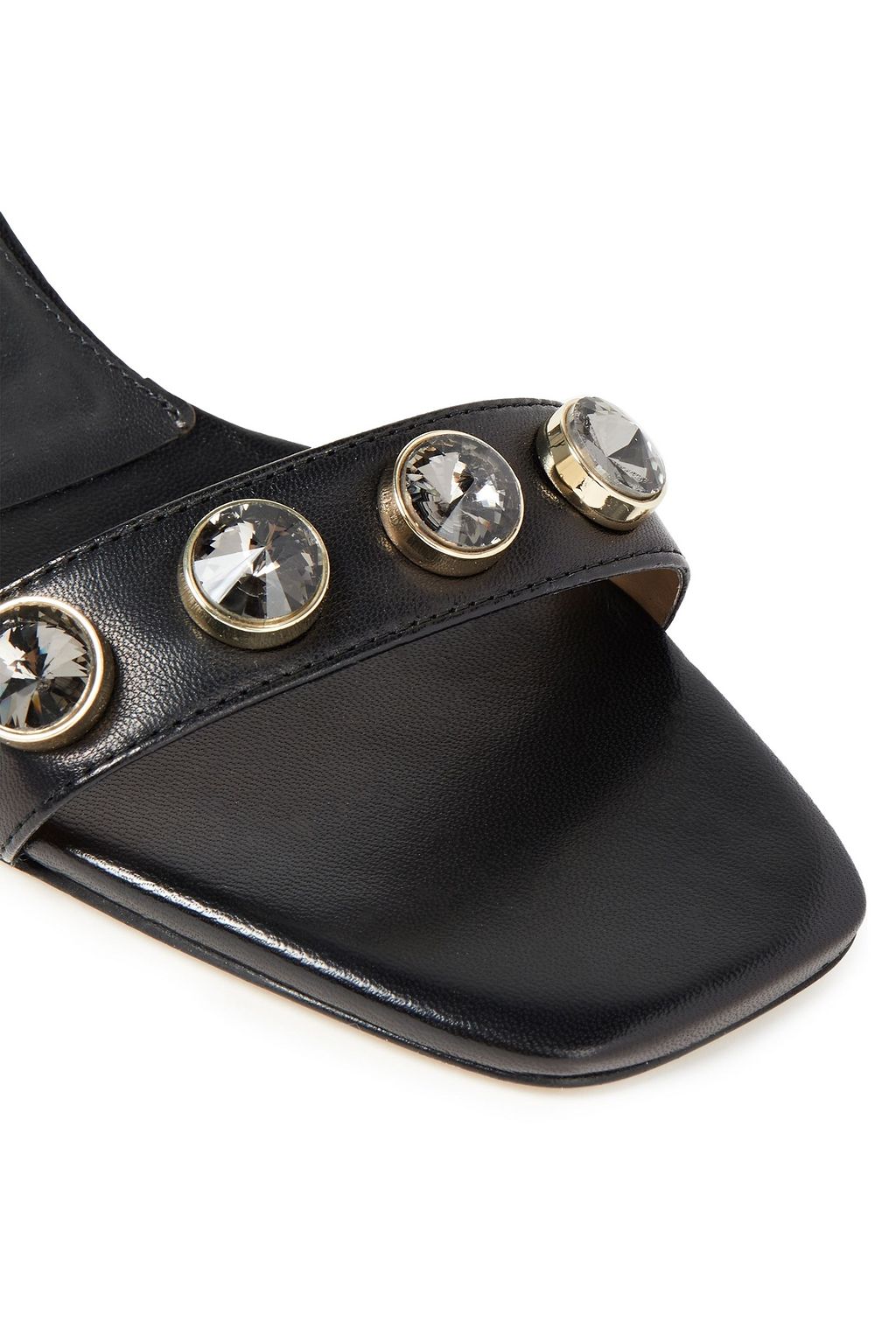 CLAUDIE PIERLOT Abbey crystal-embellished leather sandals