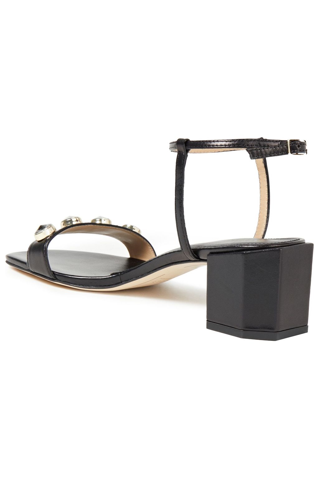 CLAUDIE PIERLOT Abbey crystal-embellished leather sandals