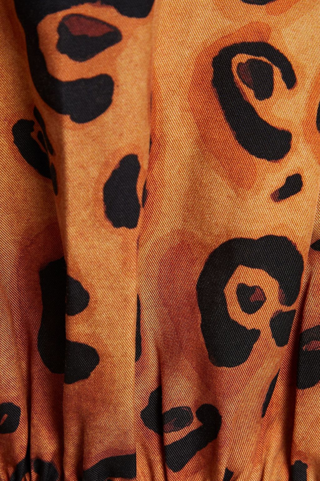 MARA HOFFMAN Maud leopard-print Tencel-broadcloth peplum blouse