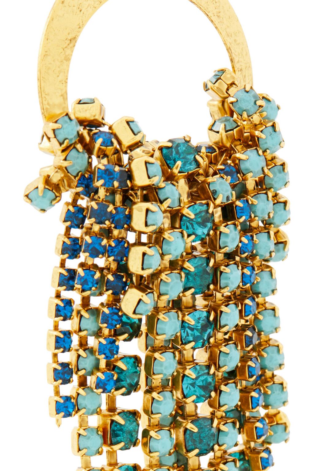 ELIZABETH COLE 24-karat gold-plated Swarovski crystal earrings