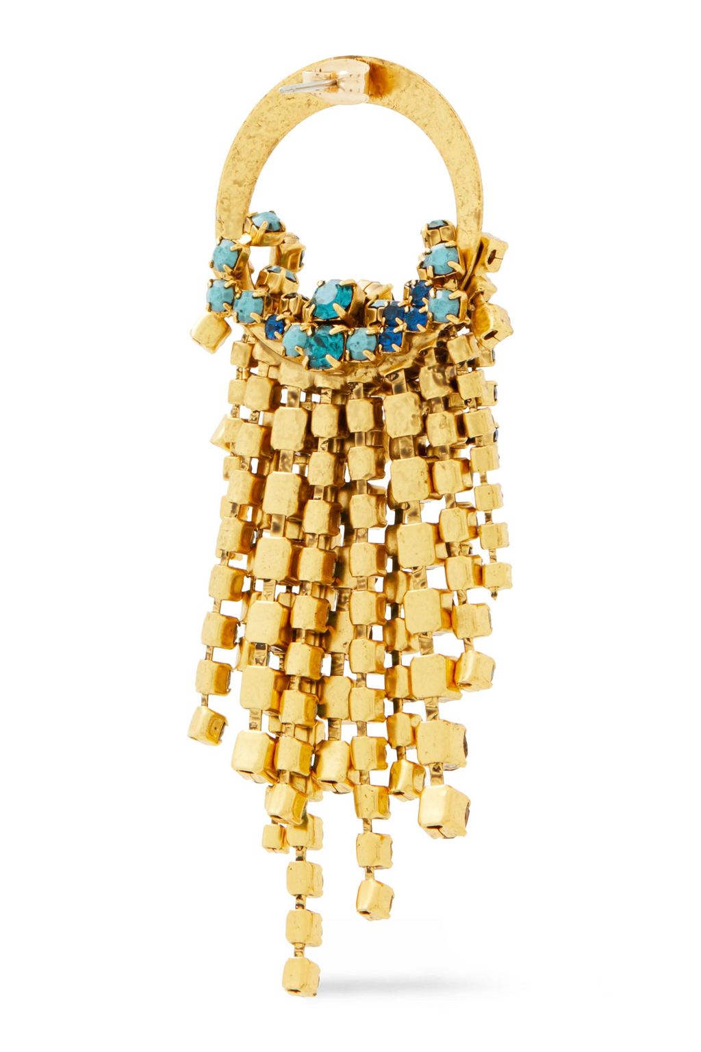 ELIZABETH COLE 24-karat gold-plated Swarovski crystal earrings