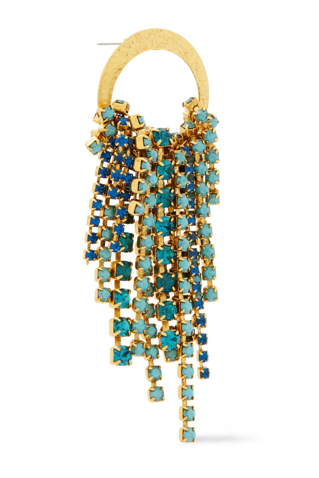 ELIZABETH COLE 24-karat gold-plated Swarovski crystal earrings