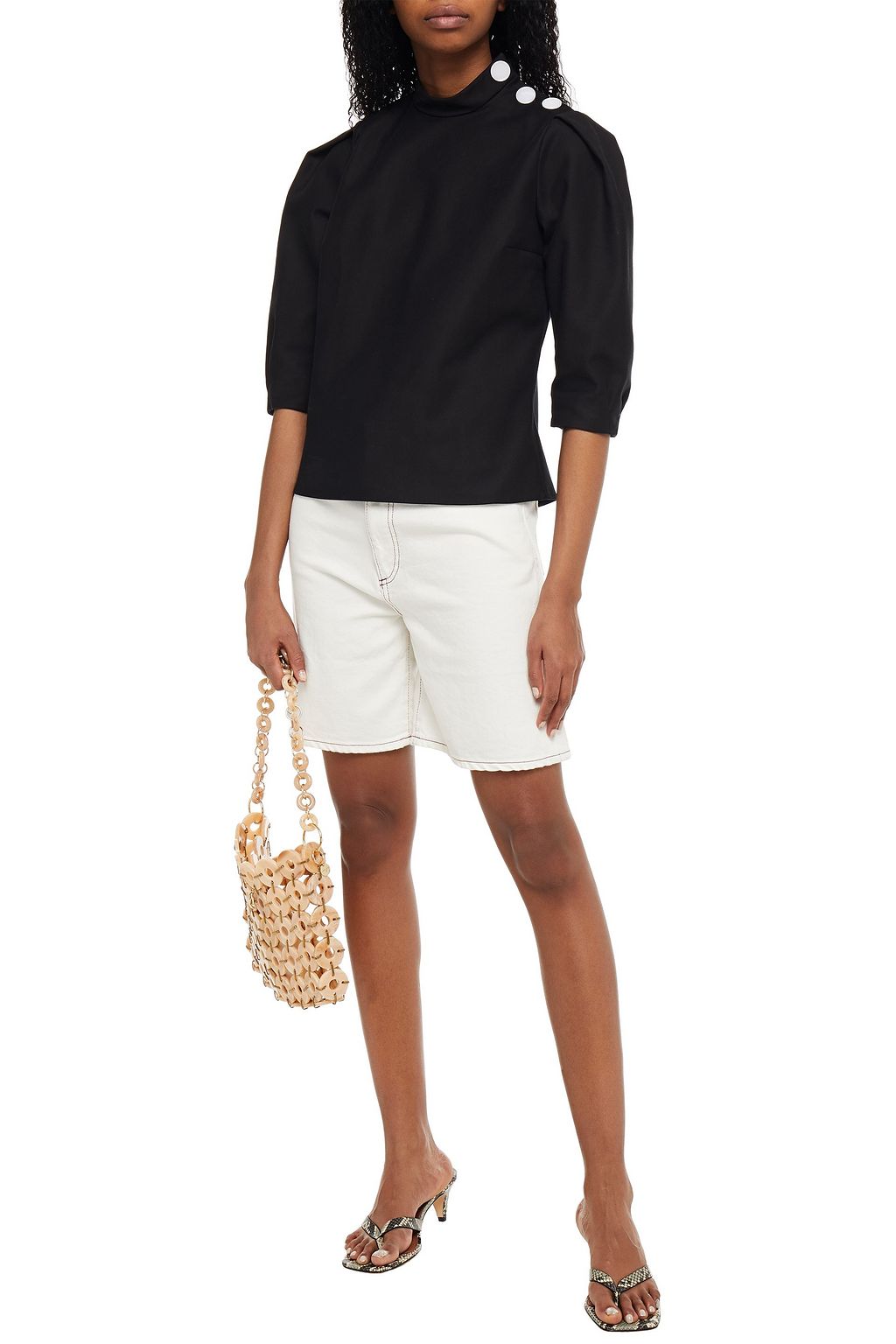 BA&SH Pleated stretch-cotton blouse
