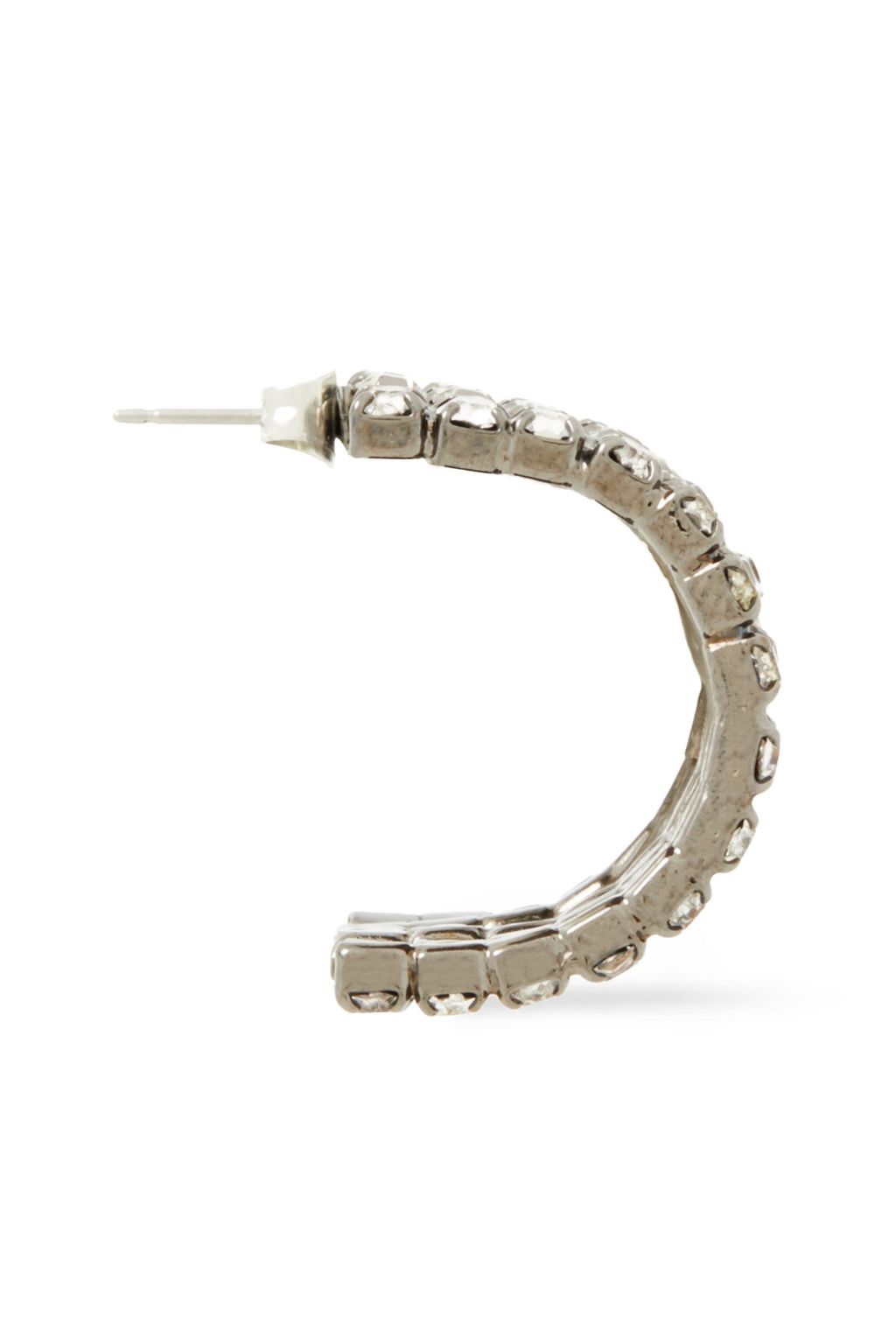 ELIZABETH COLE Gunmetal-tone Swarovski crystal earrings