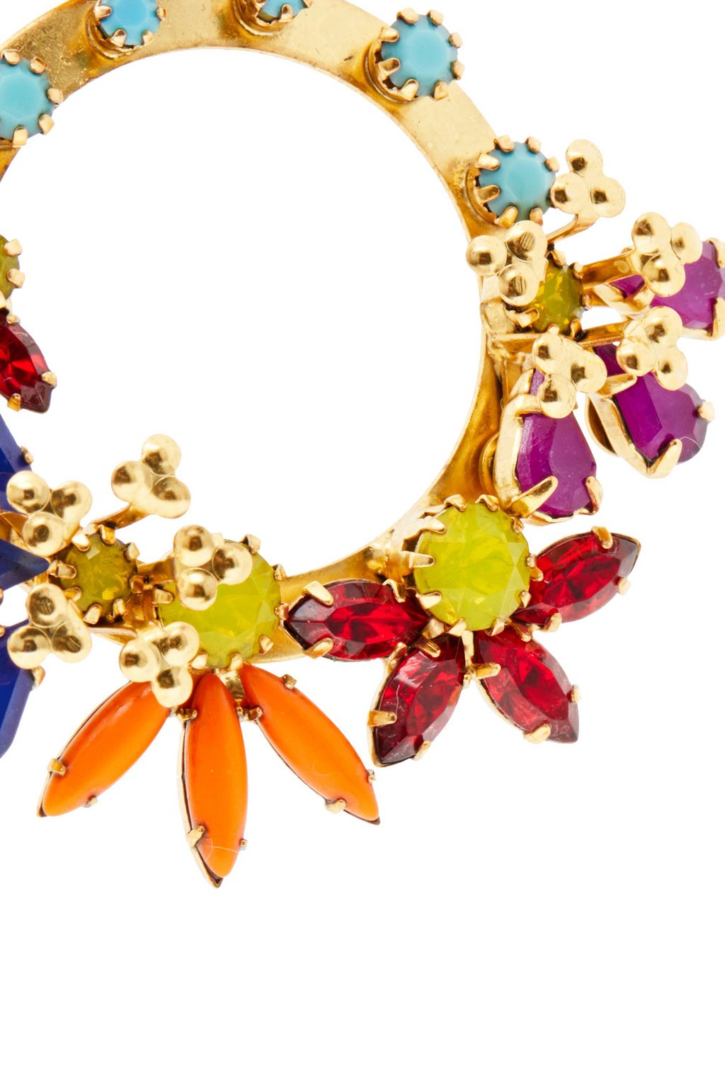 ELIZABETH COLE 24-karat gold-plated Swarovski crystal earrings
