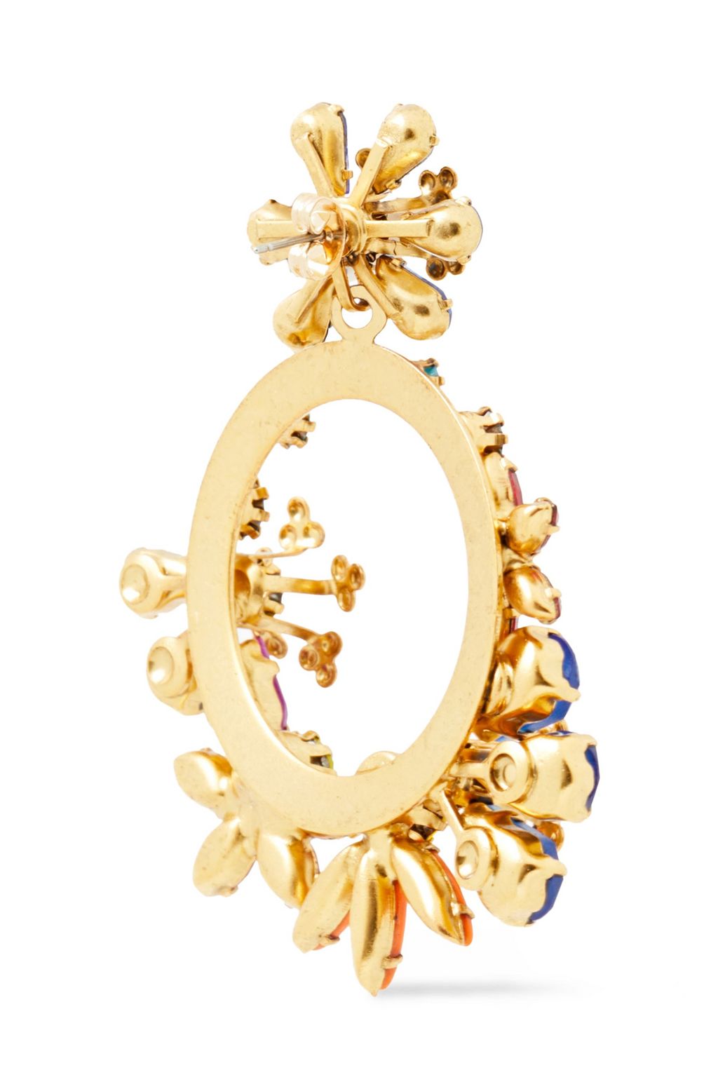 ELIZABETH COLE 24-karat gold-plated Swarovski crystal earrings