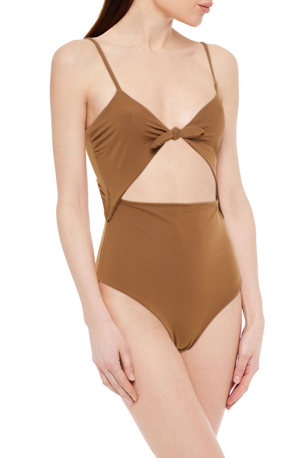MARA HOFFMAN Kia knotted cutout swimsuit