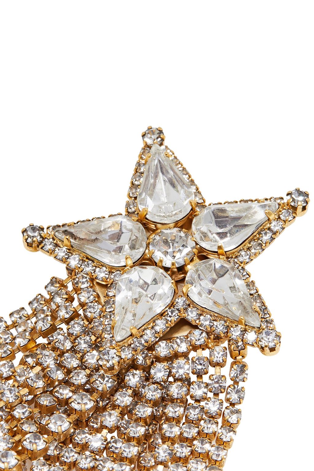 ELIZABETH COLE 24-karat gold-plated Swarovski crystal earrings