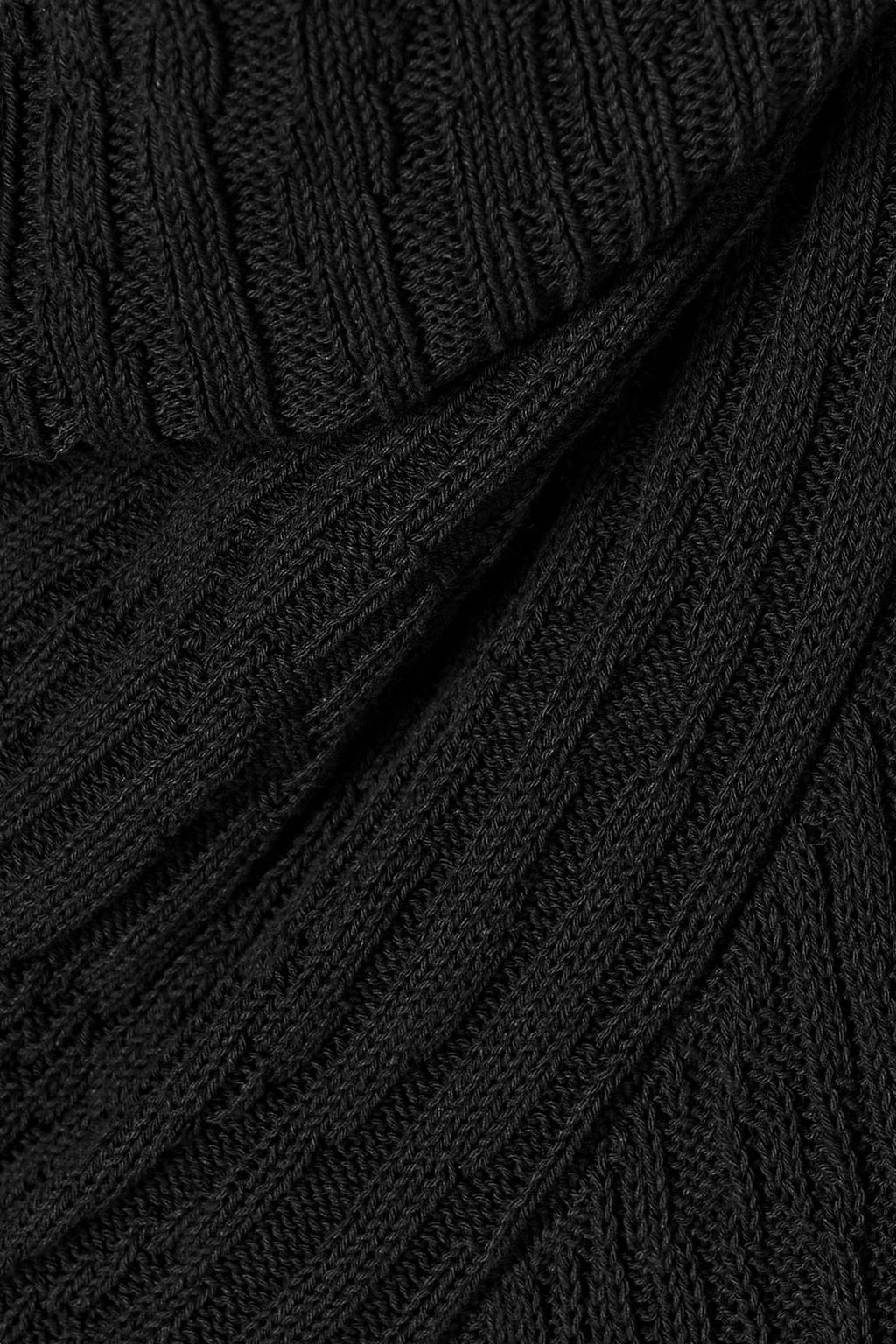 MARQUES' ALMEIDA リブ編みコットン ワンピース ドレープ入り