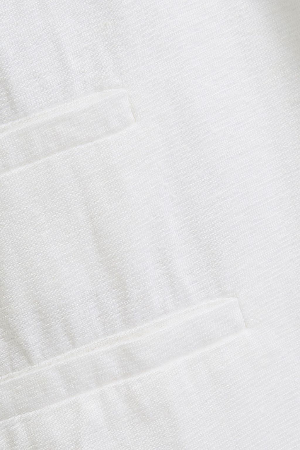 MAJESTIC FILATURES Mélange linen-blend jersey blazer