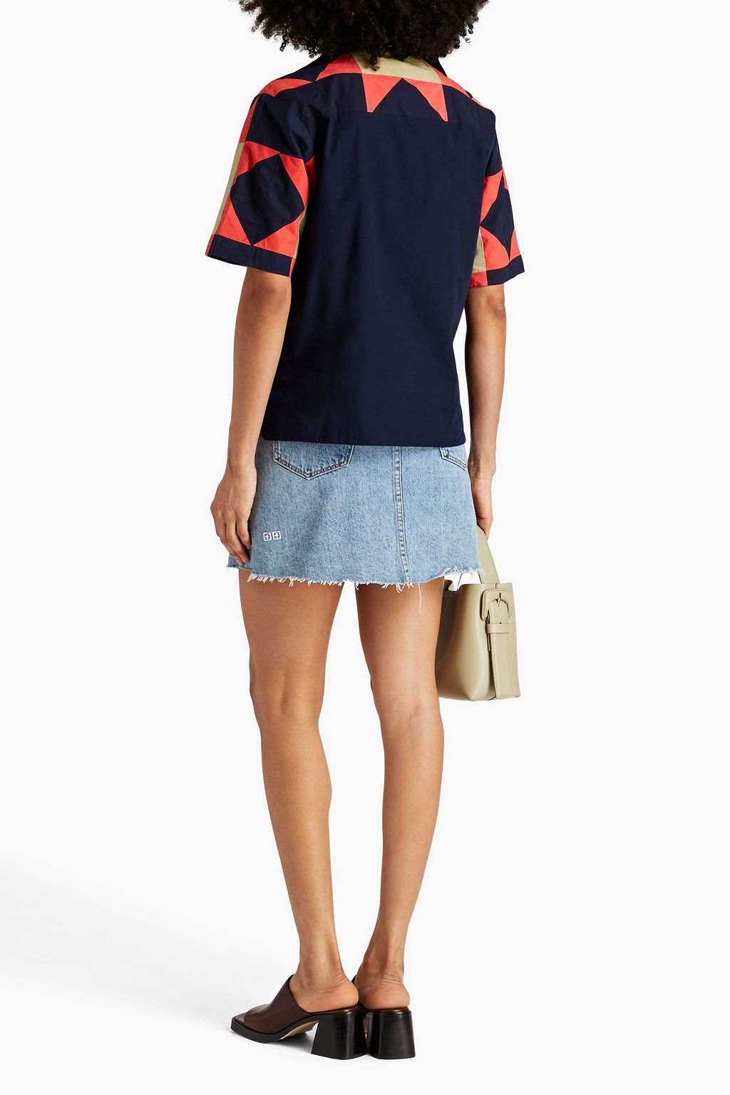 SINDISO KHUMALO + The Vanguard Maya patchwork cotton shirt