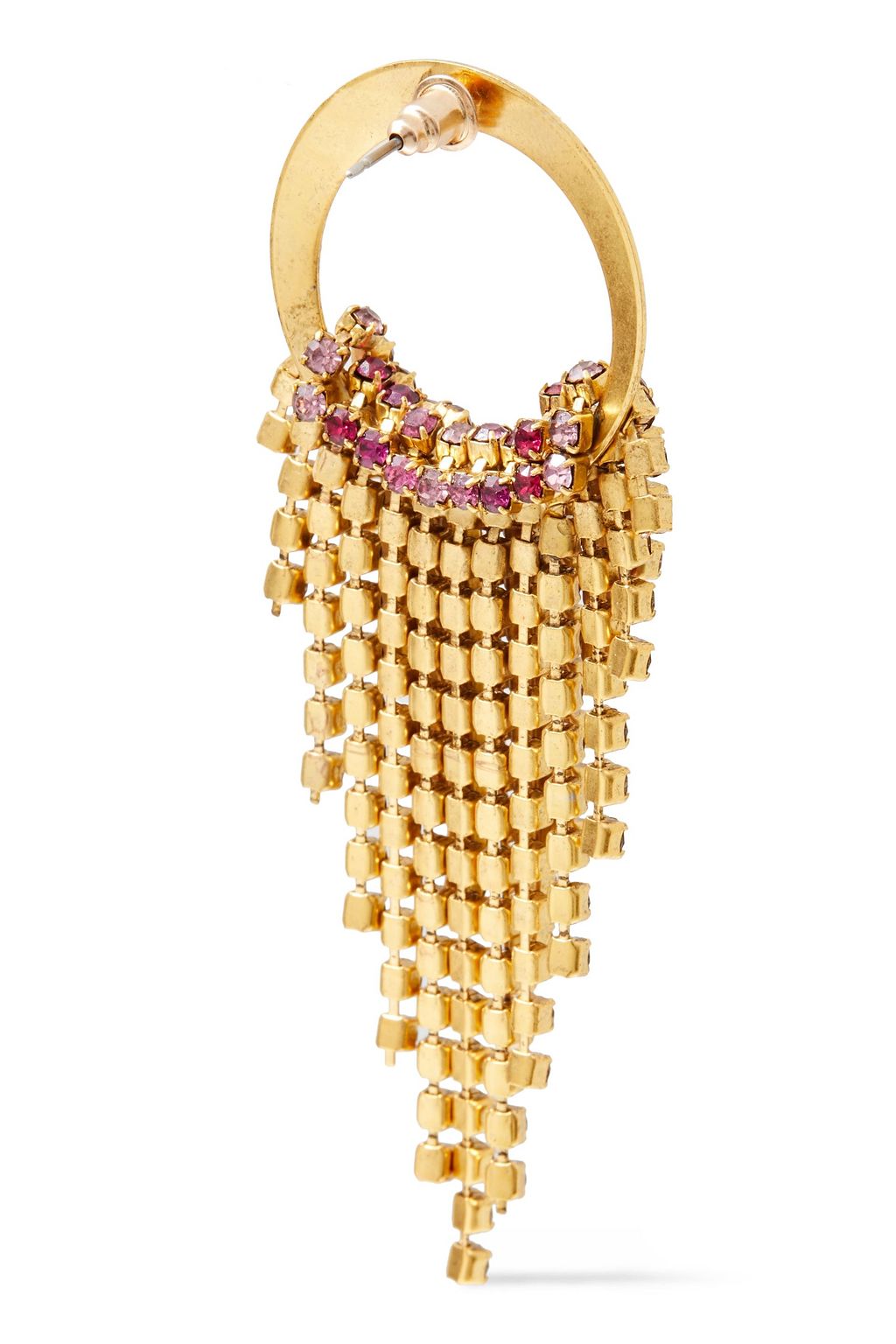 ELIZABETH COLE 24-karat gold-plated, Swarovski crystal and glass earrings