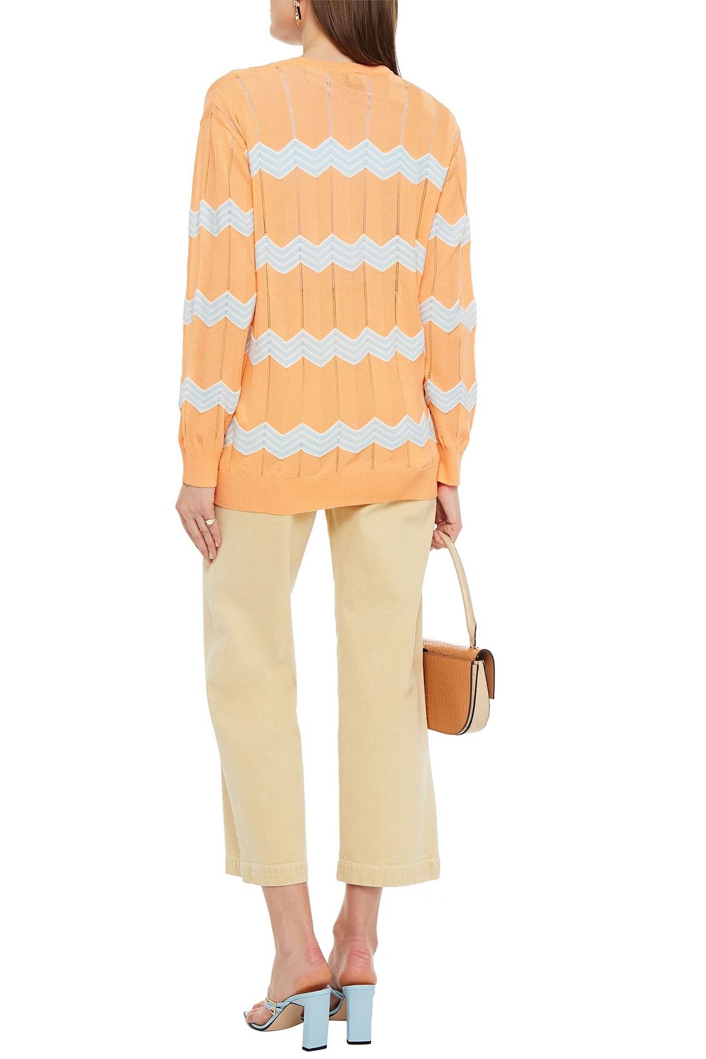 M MISSONI Intarsia-knit cotton-blend cardigan