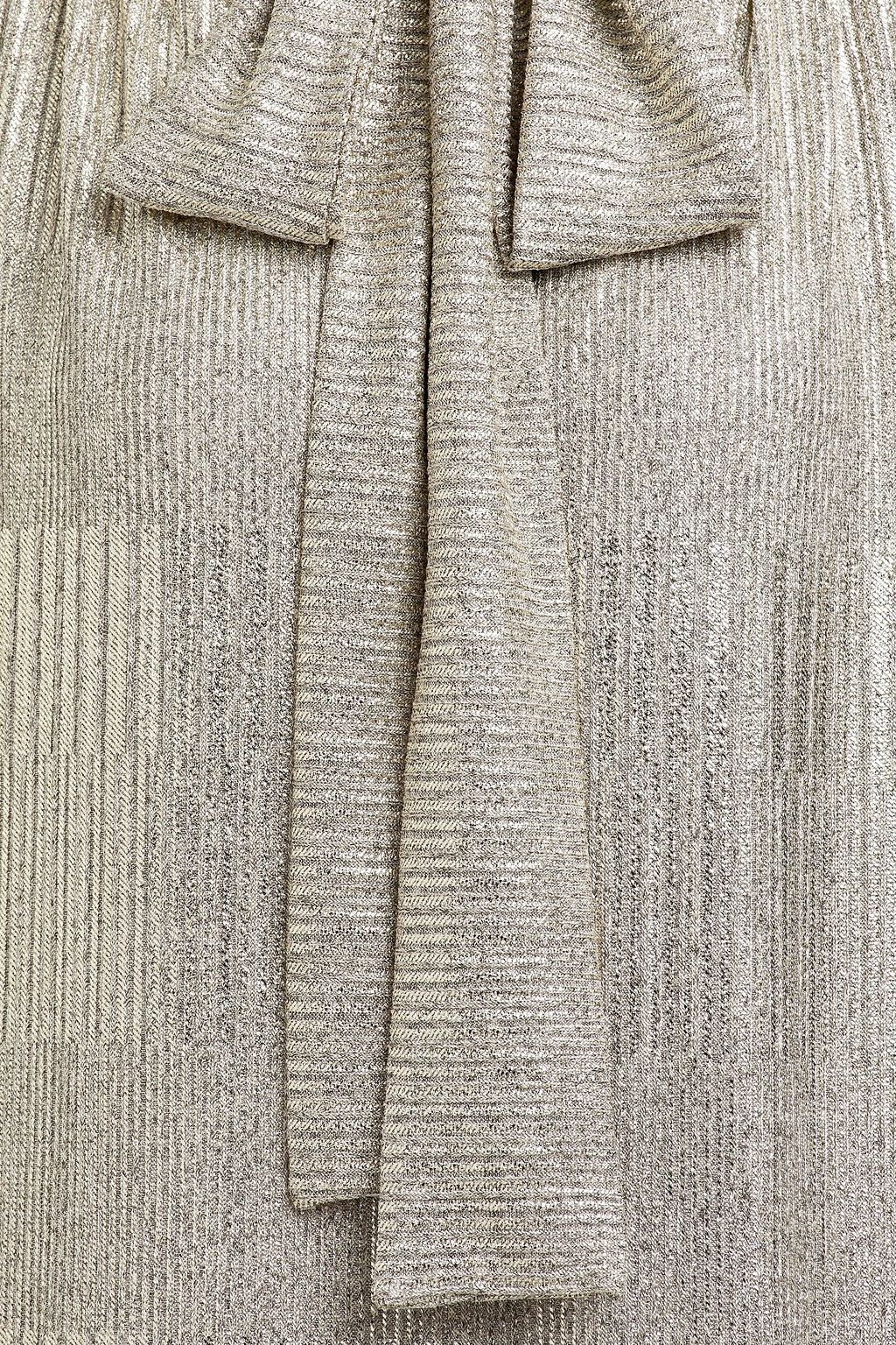 SEE BY CHLOÉ Metallic ribbed-knit mini dress
