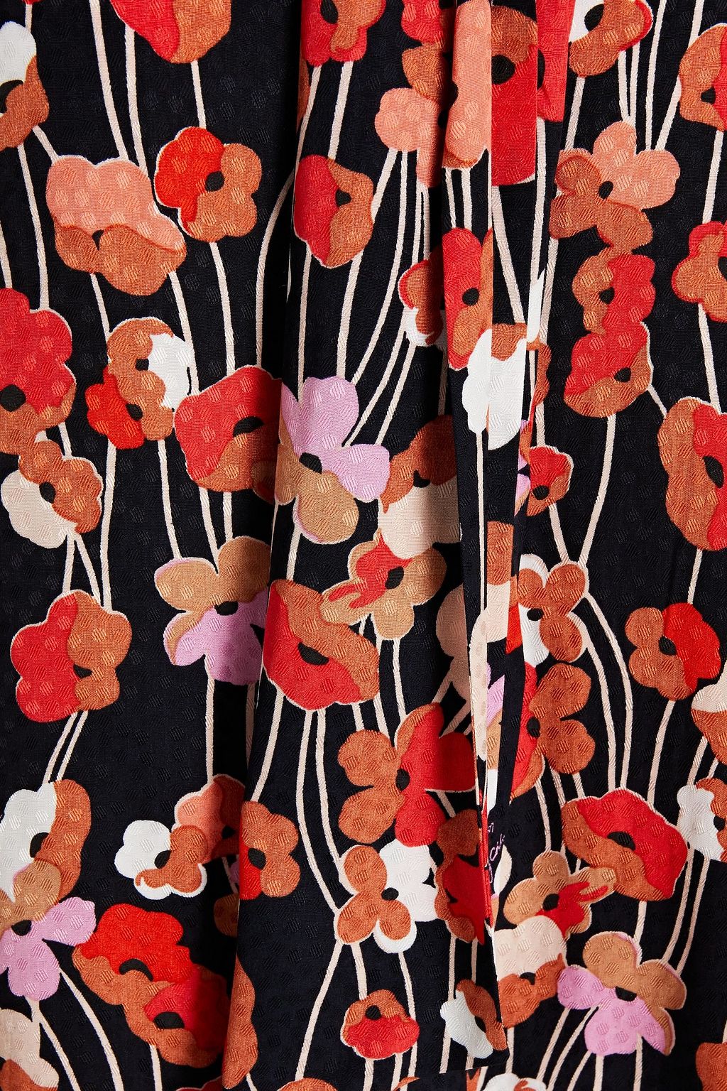 SEE BY CHLOÉ Pussy-bow floral-print jacquard blouse