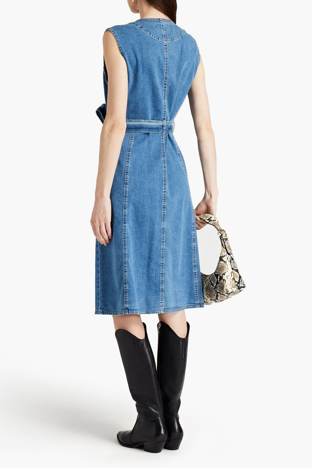 SEE BY CHLOÉ Belted denim midi dress