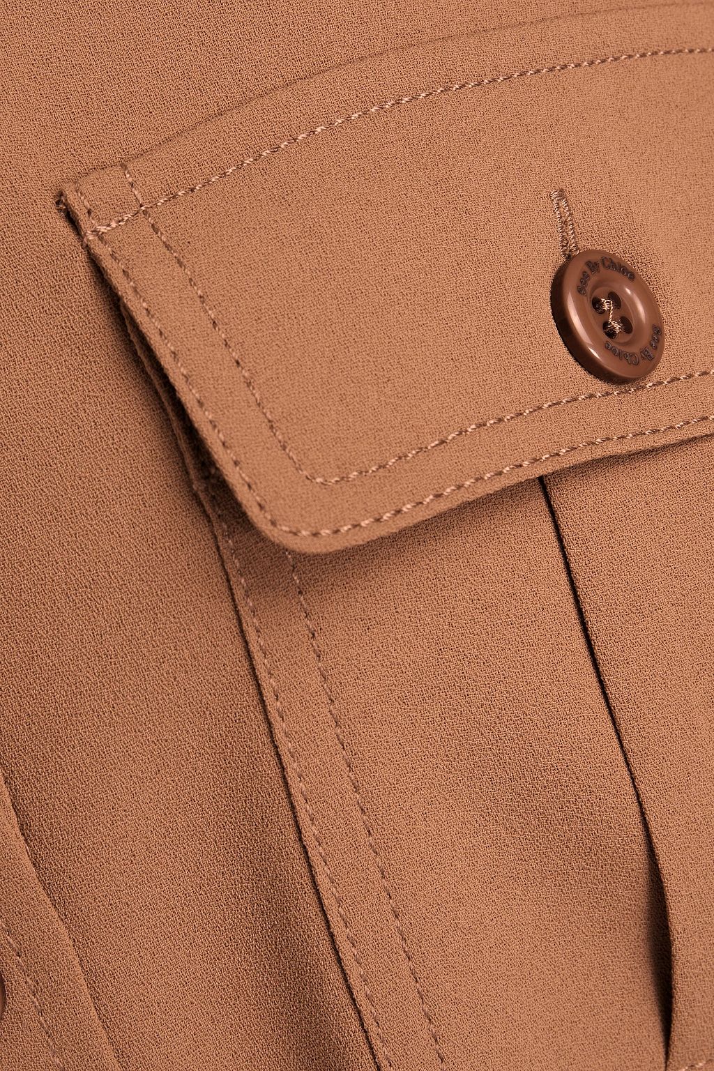 SEE BY CHLOÉ Belted crepe shirt dress