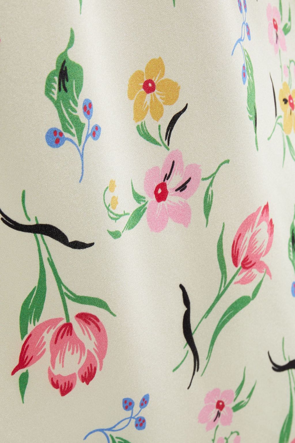 MORGAN LANE Lexi floral-print silk-blend satin nightdress