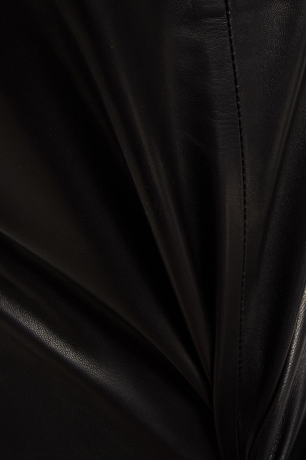HELMUT LANG Flared leather mini dress