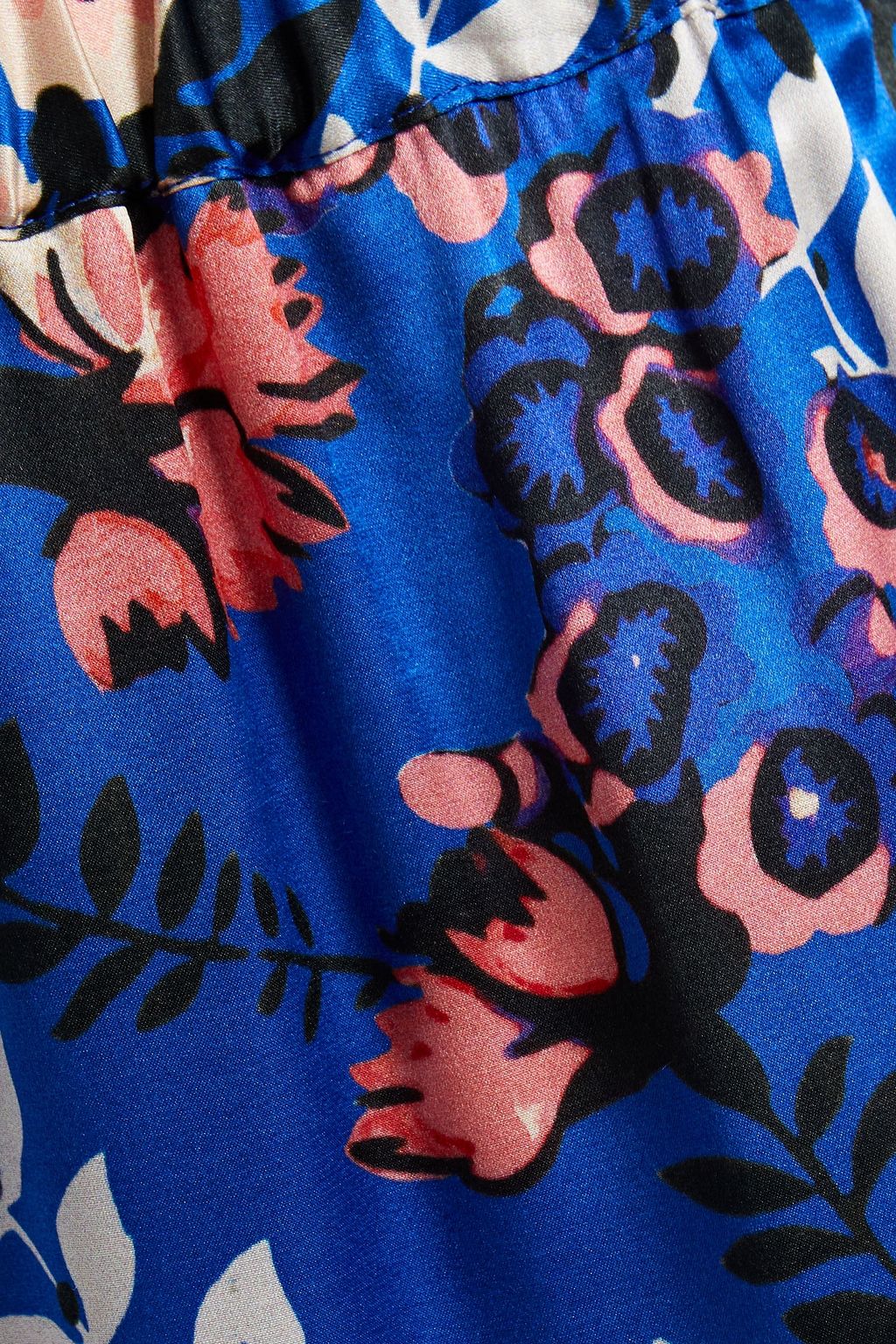 MORGAN LANE Floral-print satin pajama pants