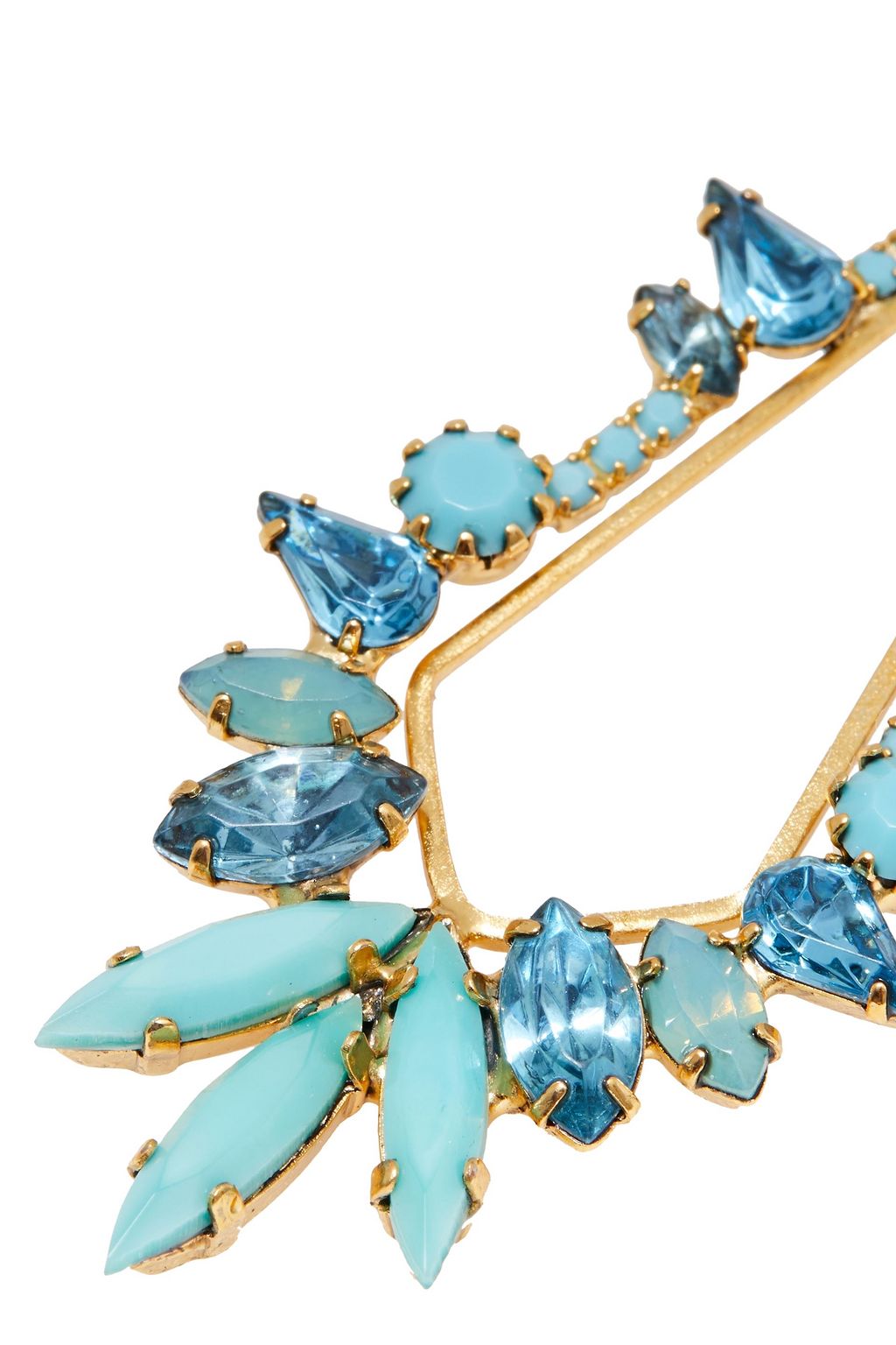 ELIZABETH COLE 24-karat gold-plated crystal earrings
