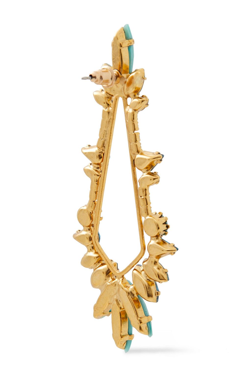 ELIZABETH COLE 24-karat gold-plated crystal earrings
