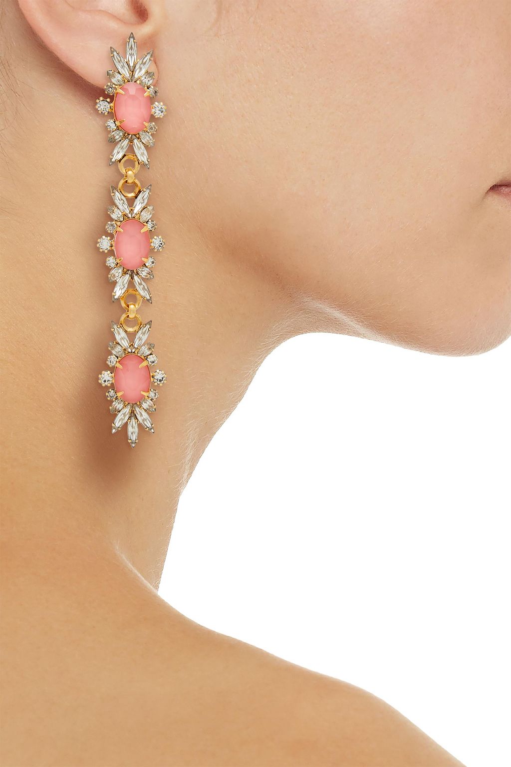 ELIZABETH COLE 24 KT. vergoldete Ohrringe mit Swarovski-Kristallen