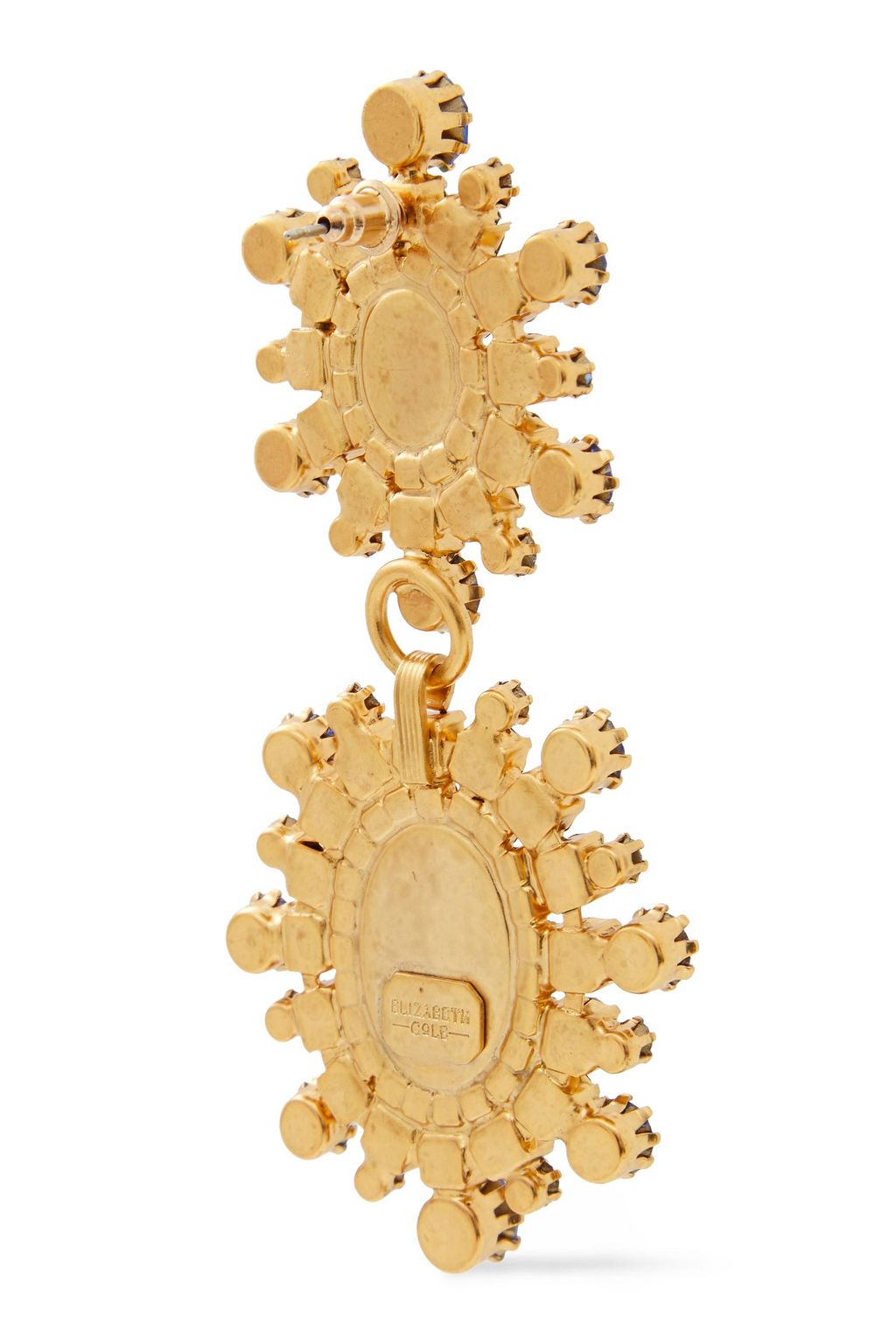 ELIZABETH COLE 24-karat gold-plated, Swarovski crystal and glass earrings