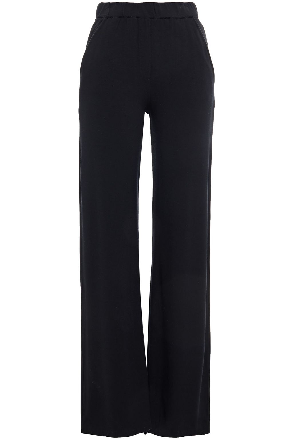 Black Jersey wide-leg pants | Sale up 