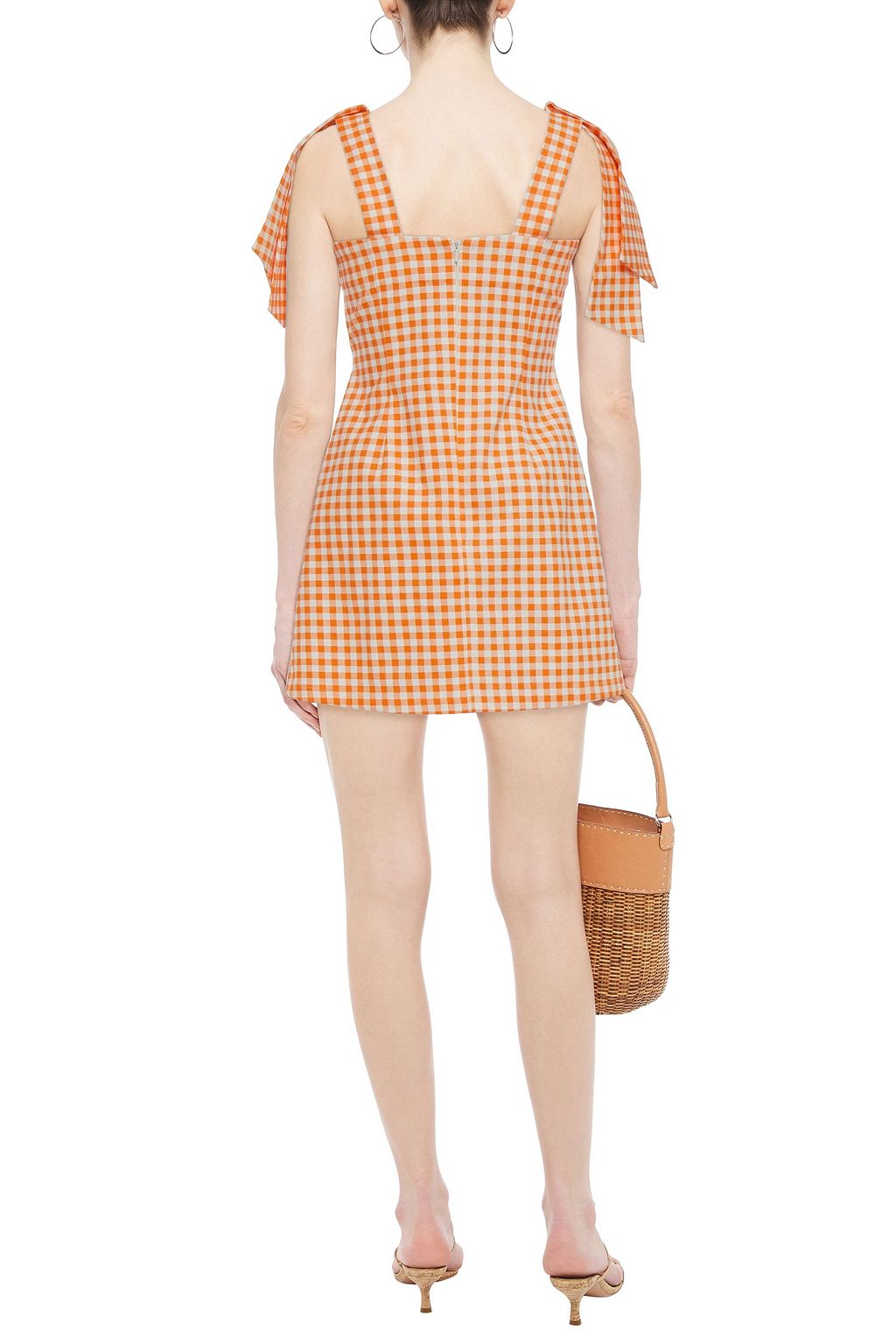 BAMBAH Gingham stretch-cotton mini dress