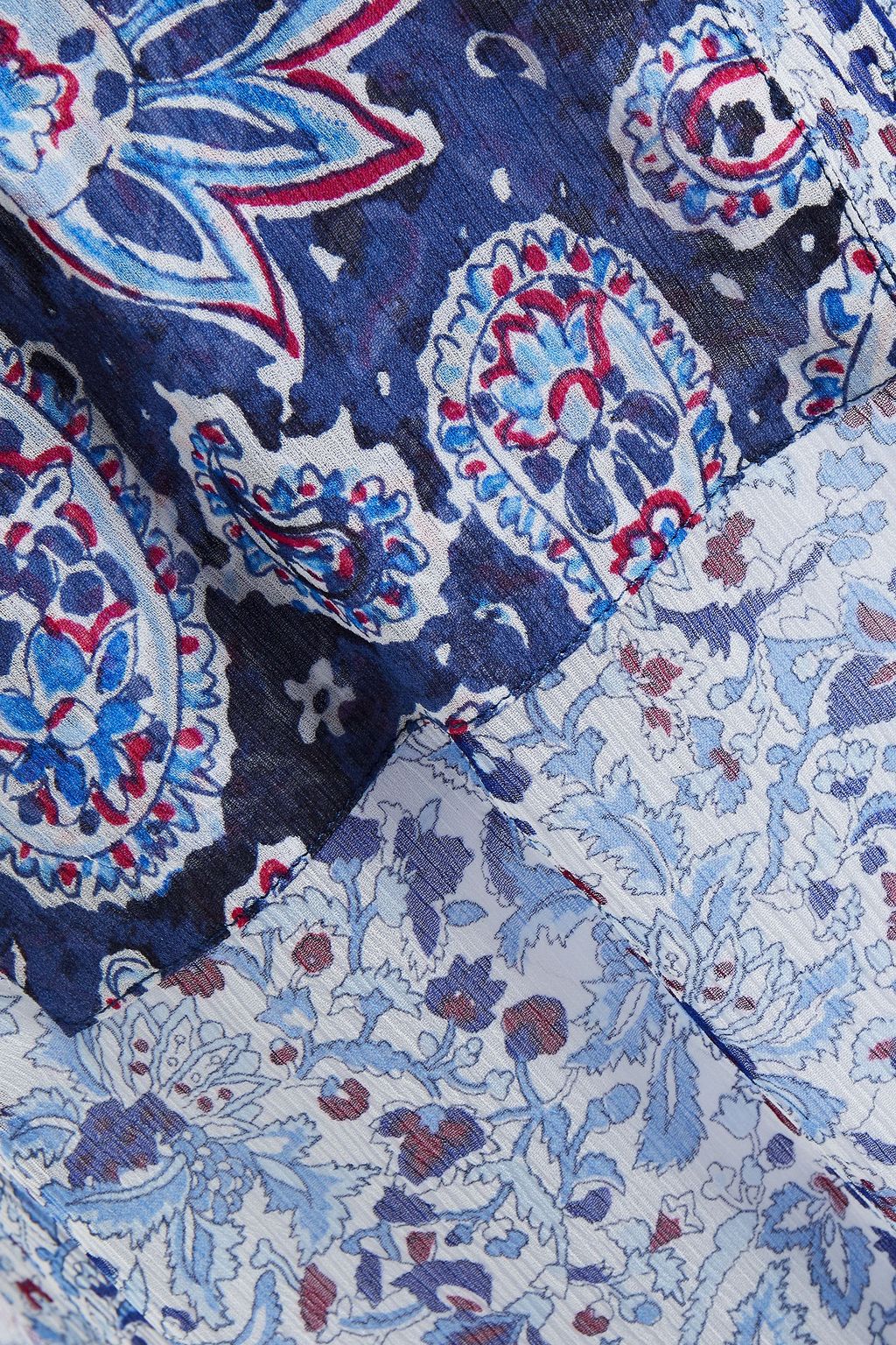 CLAUDIE PIERLOT Belinie gathered printed chiffon blouse