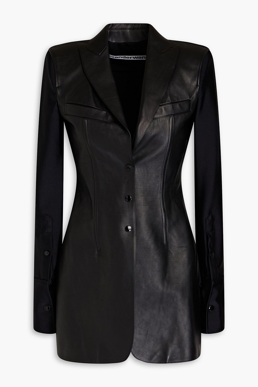 alexander wang leather coat