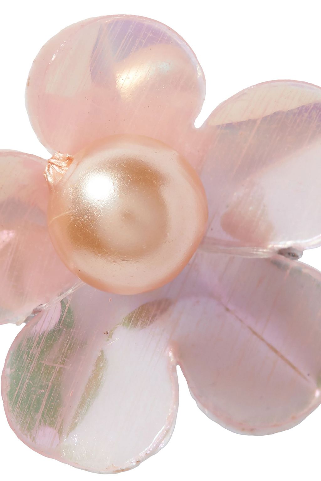 LELET NY Set of two rhodium-plated pearl and sequin hair clips