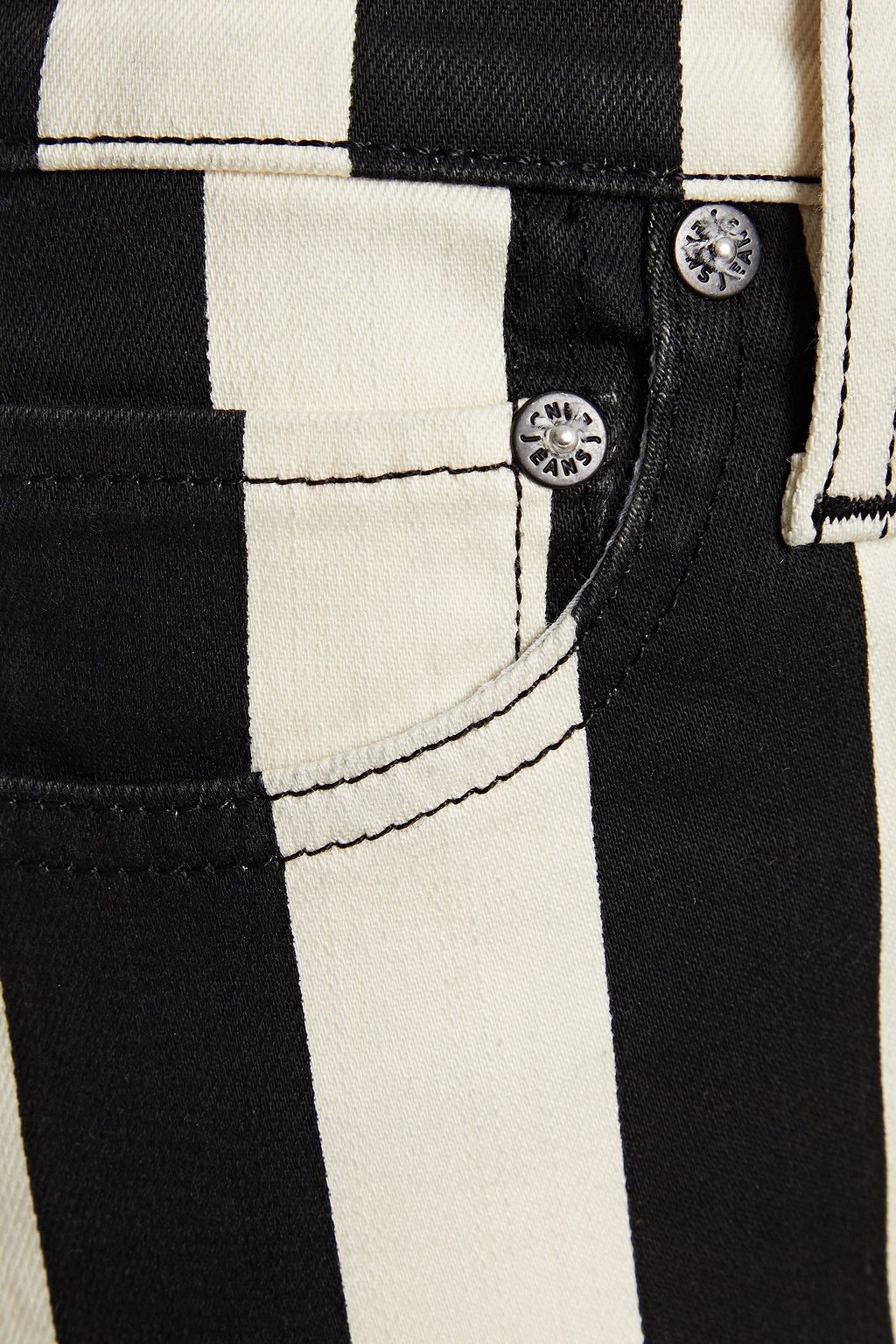 ALICE + OLIVIA Striped high-rise skinny jeans