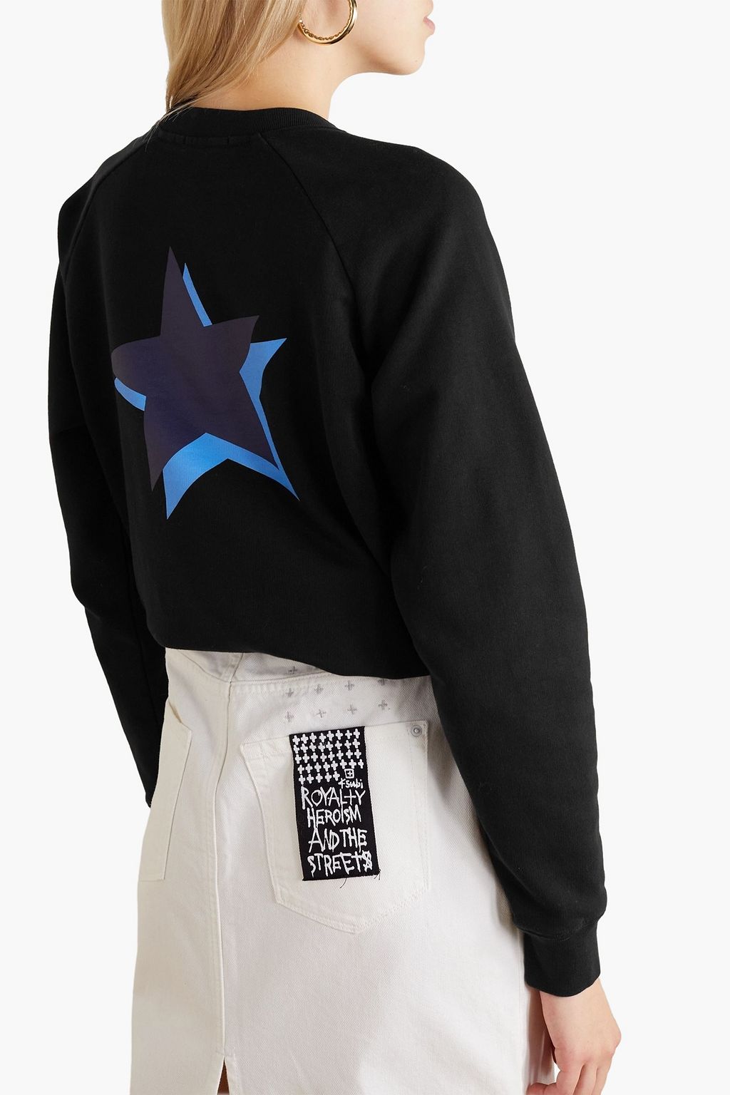 BELLA FREUD Printed organic cotton-jersey sweatshirt