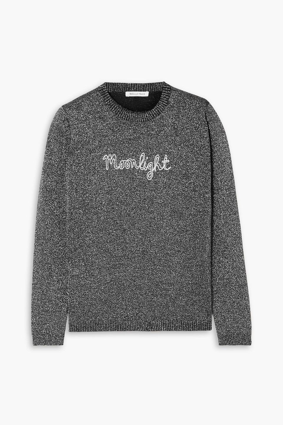 Bella Freud Moonlight embroidered metallic wool-blend sweater