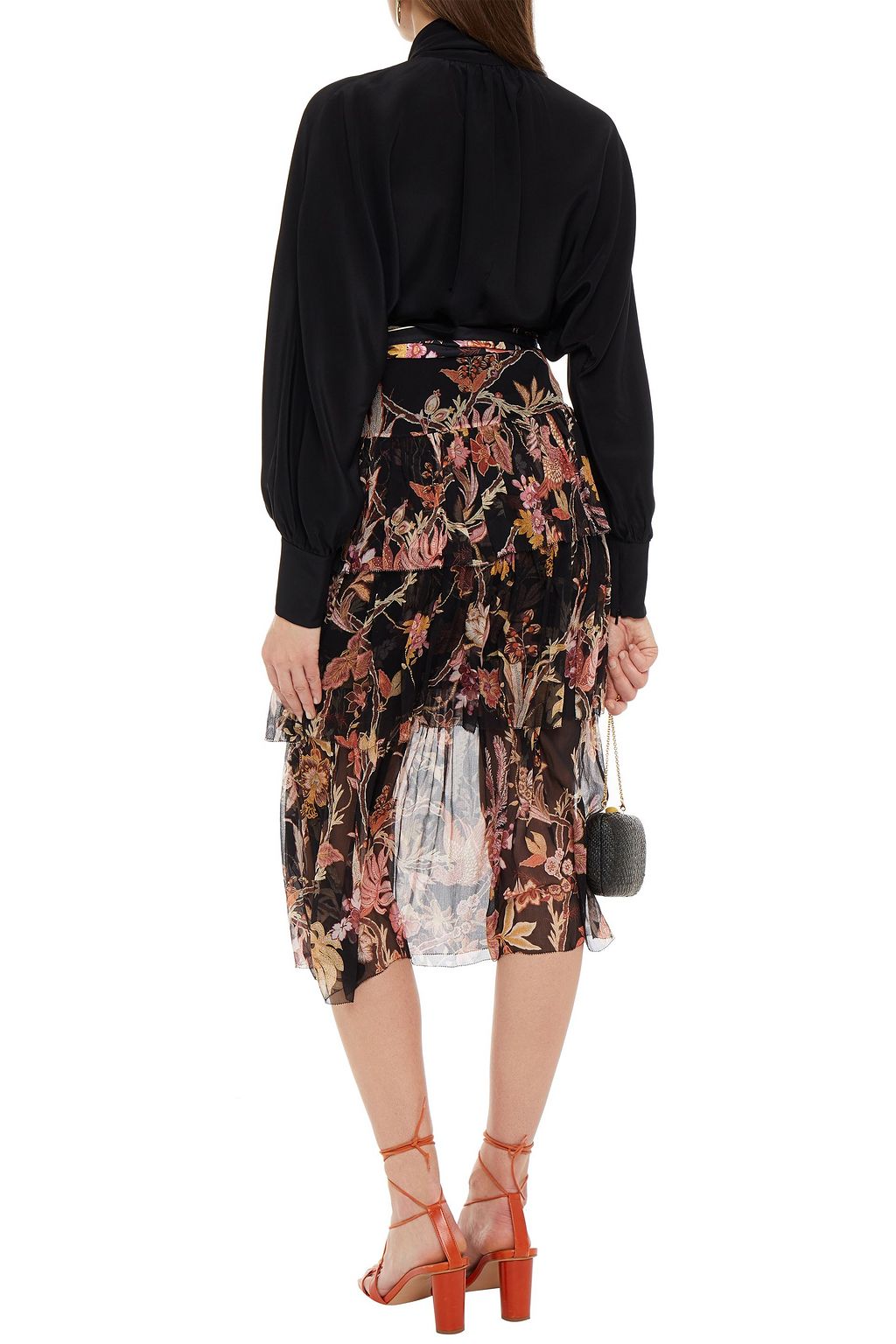 ZIMMERMANN Batwing pussy-bow silk crepe de chine blouse