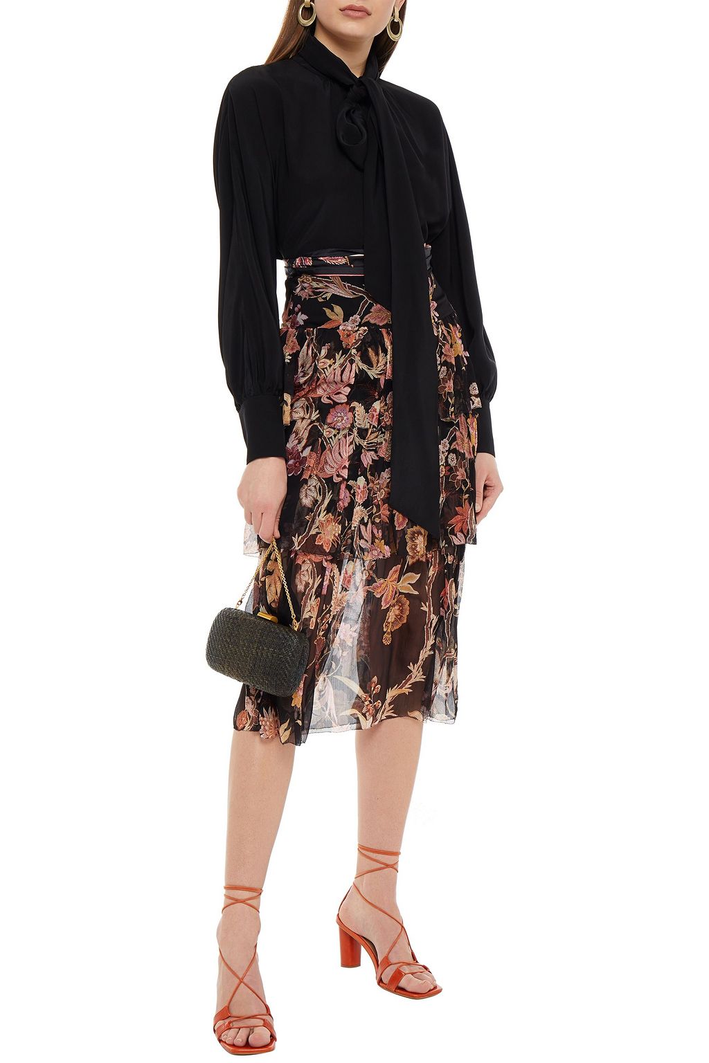 ZIMMERMANN Batwing pussy-bow silk crepe de chine blouse