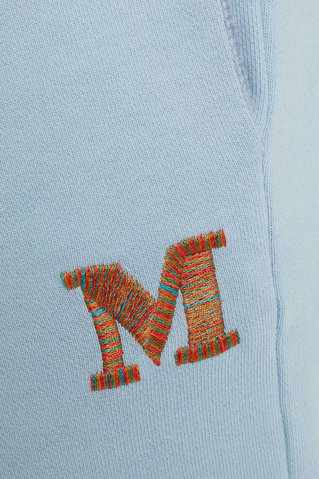 M MISSONI Embroidered French cotton-terry track pants