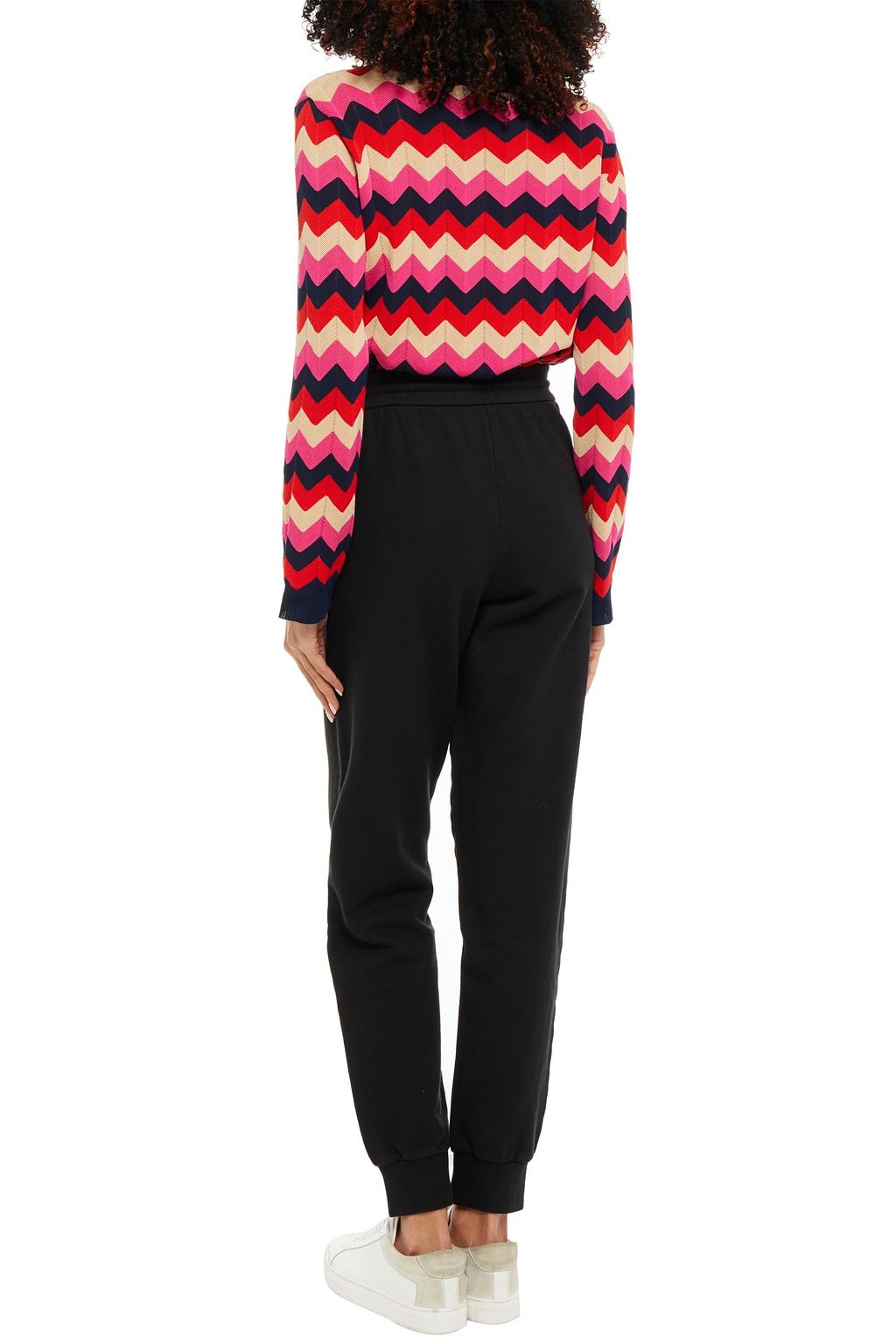 M MISSONI Embroidered French cotton-terry track pants
