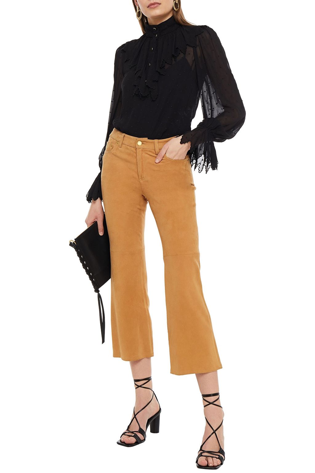 ZIMMERMANN Ruffled Swiss-dot chiffon top