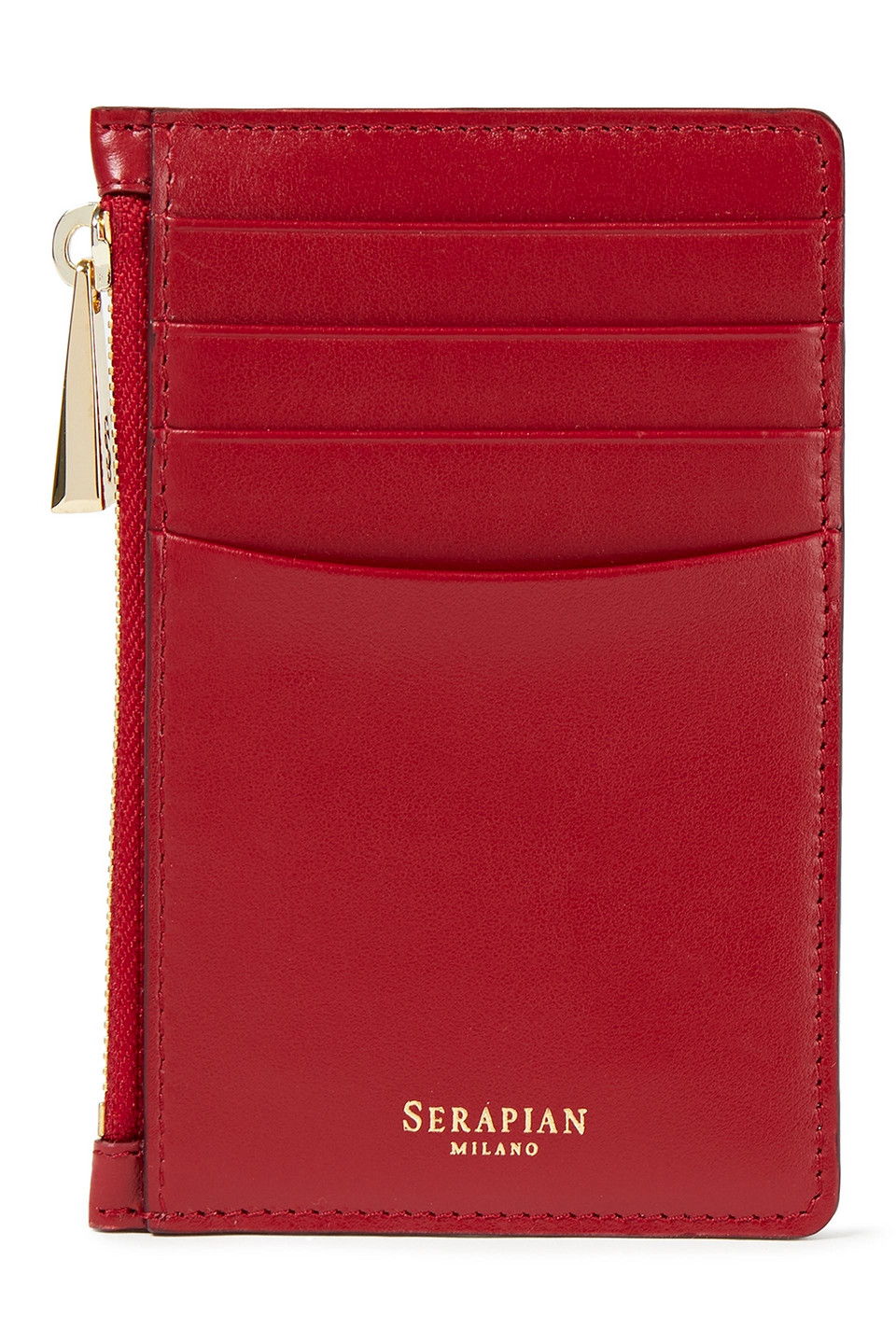 Serapian Woman Leather Cardholder Claret Size --